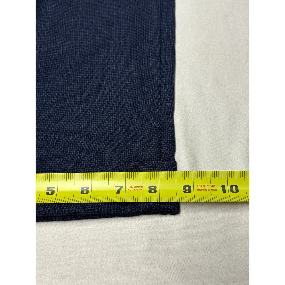Lauren Ralph Lauren Mens 38x32 Navy Blue 100% Wool Pleated Cuffed Dress Pants